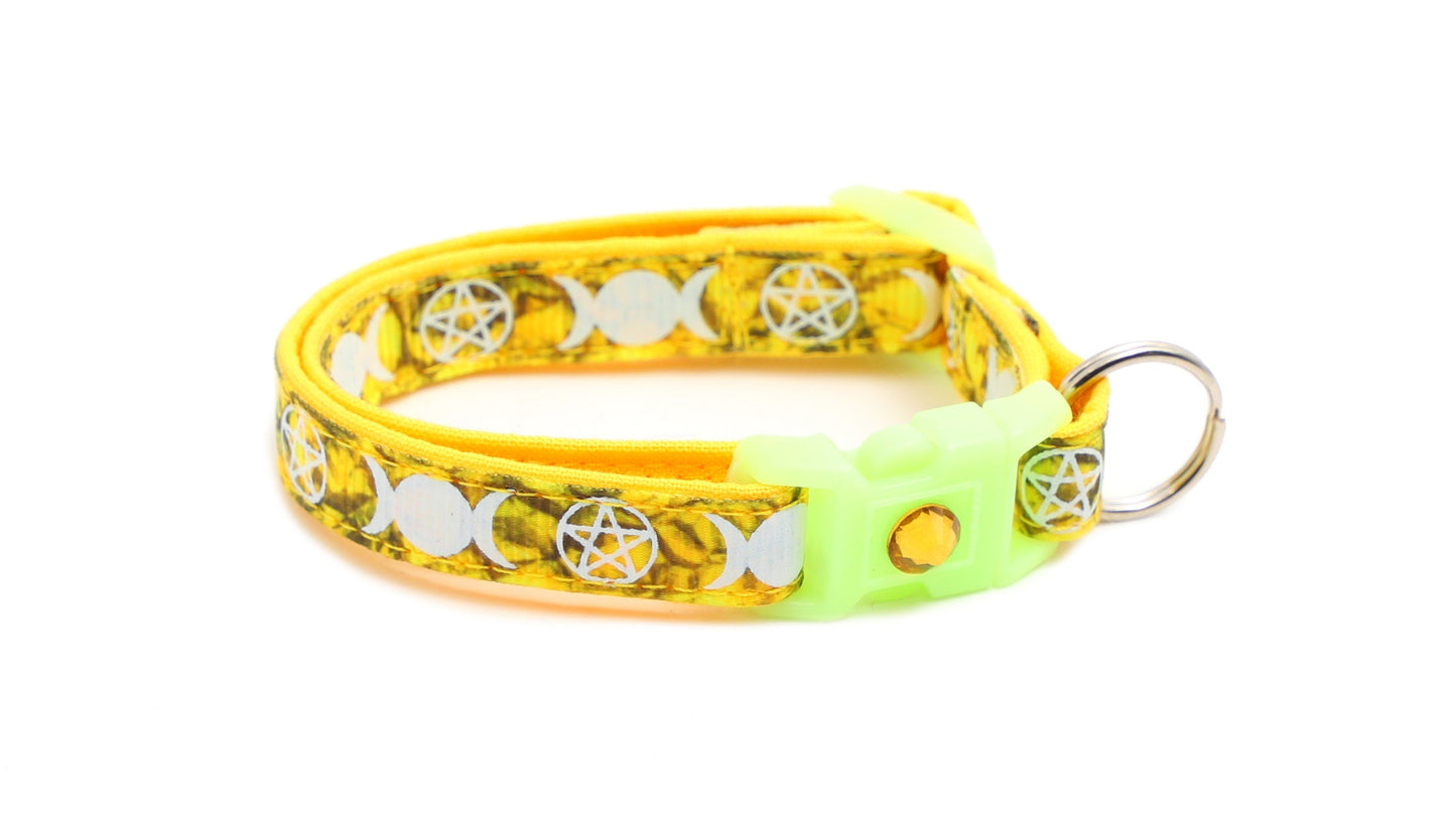 Witch's Familiar on Topaz Cat Collar