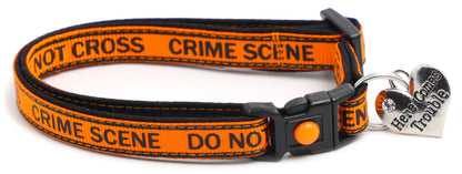Crime Scene Do Not Cross Breakaway Cat Collar